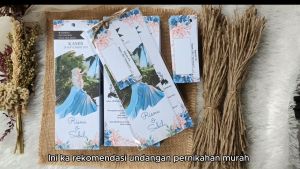 50 pcs undangan pernikhan hangtag free foto warna