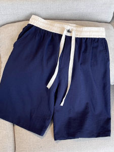 Quần Short Vải Lanh Nam Mùa Hè Mỏng Rộng Rãi Thẳng Năm Điểm Quần Ngắn Giản Dị Giản Dị Quần Nửa Dài