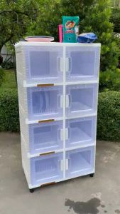 AKAKO Rak Piring Susun & Penyimpanan Gelas & Lauk Pauk 2 Pintu