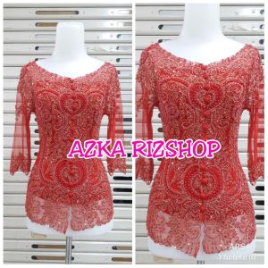 atasan kebaya pesta kebaya wisuda kebaya sembahyang kebaya lengan 7/8 + longtorso bisa COD