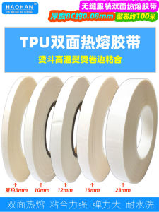 เทปอบ TPUR 8 ไหม สำหรับเสื้อผ้า เทปกาวร้อน ไม่มีรอยต่อ ชุดชั้นใน โยคะ ขอบกระโปรง แผ่นกาวรีด แผ่นกาวร้อน แผ่นกาวร้อน