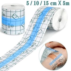 5M Waterproof Medical Tape Transparent Anti-allergic PU Film Wound Dressing Fixation Tape