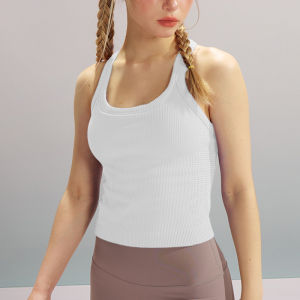 MiiOW | Casual Cross Back Sports Bra Tank Top For Women Yoga Fitness Vest Bralette Summer Pure Color Nylon Spandex MiiOW Cat Person