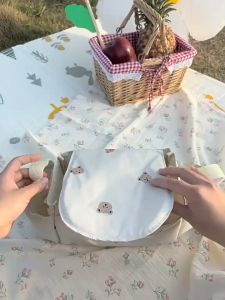 SKISOPGO กระเป๋าแขวนรถเข็น กระเป๋าคุณแม่ ลายการ์ตูนหมี อุปกรณ์เสริมรถเข็นเด็ก