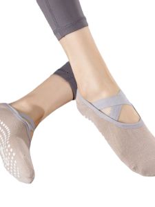 Professional Yoga Socks for Women Pure Cotton Anti-Slip Silicone Indoor Fitness Dancing Pilates Sport Socks Short Length
