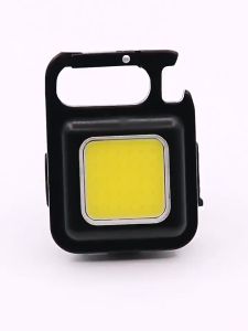 Multifunctional Keychain Flashlight USB Rechargeable COB Work Light Car Maintenance Light 3 Modes Emergency Light Camping Lamp Small Corkscrew