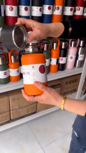 Bình giữ nhiệt BOSS NHÁM 800 1000ml NT chất liệu inox 316 nắp kèm cốc dây đeo có lọc trà giữ nhiệt lâu