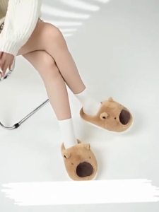 Dép Lông Capybara Đi Trong Nhà Siêu Mềm Ấm – Dép Lông Thú Dễ Thương Chống Trượt Giữ Nhiệt Tốt