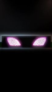LED Devil Eye Light Extra Long 200cm Flexible Screen Car Window Light 16 Modes Truck Decoration Light RGB Car Lamp for SUV RV