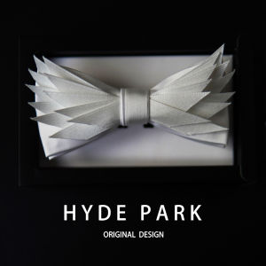 Hyde Park White Feather Hosts Emcee Fancy Bridegroom White Bow Tie Wedding Men Bow Tie Flower