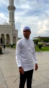 E0302 Kurta Cekak Musang (Slim Fit) Satin Berkilat