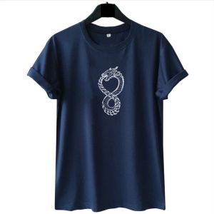 Kaos Distro Pria Dragon Pola Delapan / Kaos Pria Lengan Pendek Sablon Naga / Tshirt Cowok