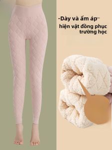 MiiOW | Quần lót len dày dặn cho nữ MiiOW Quần dài ống rộng cạp cao mùa đông 2024 Quần áo học sinh chất lượng hàng đầu