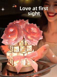 BEAUTY IN THE LIGHT | Rose Shape Romantic Crystal Night Light