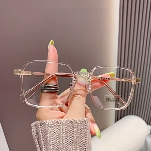 (สีหวานสุดๆ) แว่นตากรองแสงแฟชั่นเกาหลี 0°+50°+75°+100°+125°+150°+175°ถึง+400°แว่นสายตายาว สวมใส่ทุกวันหรือออกไปข้างนอก