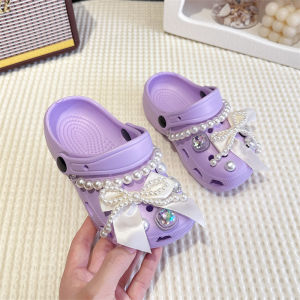 Princess Style Summer Pearl and Bow Childrens Shoes