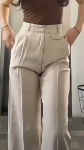 Oro Pants High Waist Loose Pants Trousers - Celana Anti Kusut Premium