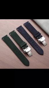Dây Đeo Đồng Hồ Bằng Da Lộn Cổ Điển 20mm/22mm Khóa Bướm Chất Liệu Da Bê Tháo Lắp Nhanh Dành Cho Seiko Omega Huawei Xiaomi Rolex