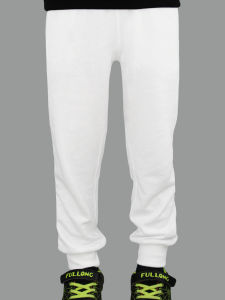 Pure Cotton White Sports Pants for Boys And Girls Childrens Clothing Spring Autumn Pure White Sweatpants Long Trousers