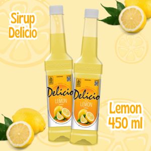 Delicio Sirup Lemon isi 450 ml Botol Plastik