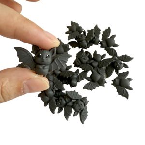 ลูกปัดซิลิโคนรูปค้างคาว 3 มิติ สำหรับทำเครื่องประดับ DIY สร้างสรรค์ ตกแต่งปากกา จำนวน 5 ชิ้น