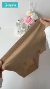 Catherine กางเกงในผู้หญิง เอวสูง ไร้รอยต่อ กางเกงเก็บพุง เรียบเนียน นุ่มลื่นเย็น ยืดเยอะไม่บาดขา