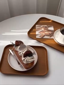 ถาดใส่อาหาร - ถาดฟาง ถาด ถาดพลาสติก ถาดเสิร์ฟอาหาร สําหรับเก็บอาหารค่ํา จานใส่อาหาร ถาดใส่ของ ที่วางจาน วางของ