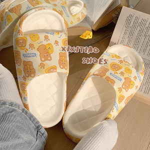 XIXITIAO | Dép Cute Cheese Bear Chống Trượt Thoải Mái
