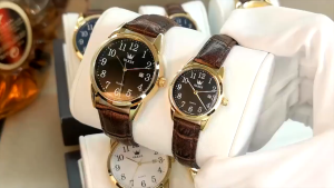 Original OLEVS Fashion Leather Strap Quartz Watch Stainless Steel Couple Waterproof Watch