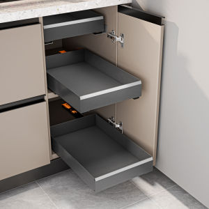 Kitchen Cabinet Internal Renovation Drawer Style Multi-layer Shelf Spice Pull out Rack Storage Shelf Deep Design Organizer