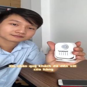 Chuông báo khách hồng ngoại PINGRON PR-P03RC hỗ trợ ghi âm tiếng Việt âm thanh lớn và có tích hợp hồng ngoại không dây