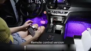 12 LED 4 Strip Car Led Light 12V 8 Color Music Light With Music Sensor Universal