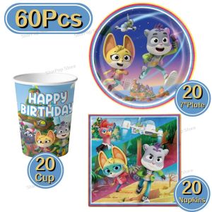 Kayou | Creature Cases Birthday Decoration Animals Disposable Party Tableware Set Cup Plate Napkins Birthday Party Baby Shower Supplies