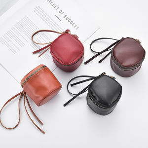 Túi Đựng Tiền Xu Nhỏ Bằng Da Retro Túi Đựng Chìa Khóa Mini Túi Đựng Tai Nghe Dung Tích Lớn Túi Treo Phụ Kiện Túi Đựng Tiền Xu