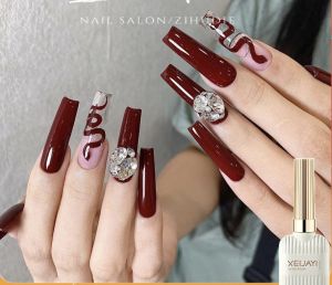 Sơn gel màu ĐỎ mã YJ-008 XEIYAJI chất sơn đậm đặc chai sơn 15ml