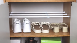 No Drill Shower Curtain Rod – Telescopic Adjustable Tension Bar for Bathroom or Window Use