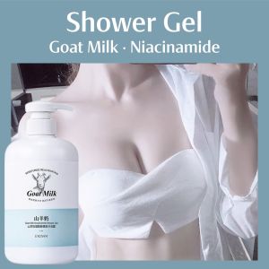 Goats Milk Whaitening Soap Sabun Mandi Cair Pemutih Kulit Seluruh Badan Dan Wajah Pemutih badan Sabun badan pemutih Sabun cair 800ml Goat milk Niacinamide Lembut Body wash Pemutih permanen Singkirkan kulit kusam kering merinding Memutihkan melembabkan men
