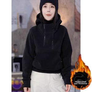 French Elegance Casual Sports Hooded Dralon Sweatshirt