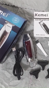 BISA COD | ORI KEMEI KM9163 ALAT MESIN CUKUR RAMBUT KM-9163 HAIR PROFESIONAL CLIPPER FINISHING DETAILER