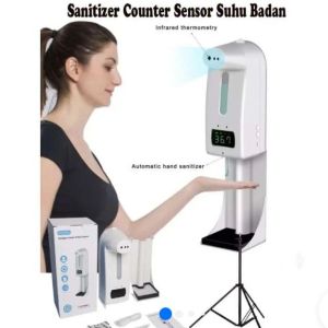 Thermometer Stand Hansanitizer Dispenser 2 in 1 Original K10 Pro Thermometer Infrared