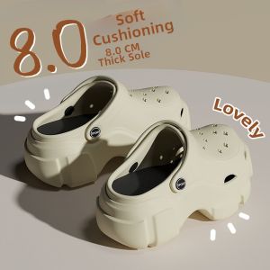 BAIMUQINGCHEN | Elevated Beach Sandals Platform Clogs