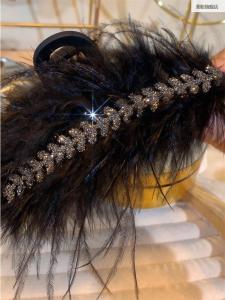 Fancy Shark Clip Ins Style Classy Feather Wheat Grabbing Clip Back Head Hair Clip Female Hair Volume More than Hair Claw