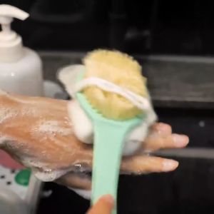 KAMJE Sikat Mandi Punggung 2in1 Spons Lembut Penghilang Daki dan Penggosok Badan KMJ110