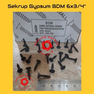 (100 pcs) Sekrup Gypsum #6x3/4" / Drywall Screw (2CM)