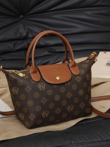 Elegant Womens Handbag 2025 New Fashion Large Capacity Single Shoulder Slant Cross Tote Bag British Style Printed PU Leather