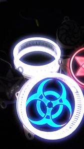 Đèn Led xoay Sharingan gắn trang trí đèn pha xe máy kích thước 55cm