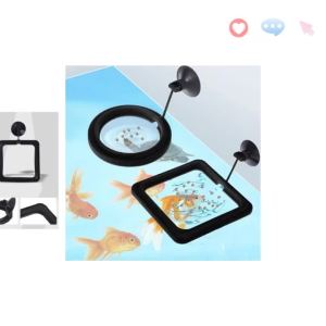 1/2/3pcs Aquarium Fish Feeding Ring Fish Tank Heart Floating Station Food Tray Square Round Feeder With Cup Fish Tank Accessory