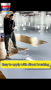 【No Need Primer】Gooti Glossy 3-in-1 High Hardness Epoxy Floor Paint 1000g - Durable Wear-Resistant Waterproof Anti-Slip Non-peeling for Cement Concrete Warehouse Garage Outdoor Indoor Floor Wax