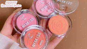 4 Colors New Monochrome Matte Rouge Soft Fog Relief Petal Powder Blusher Matte velvet Oil-control Waterproof Long lasting Blush Rose Mousse Cheese Powder Blusher Beauty Makeup