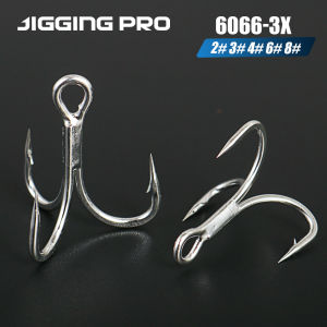 JIGGING PRO 6/8Pcs Fishing Treble Hooks 3X Triple Hook High Carbon Super Ultra Anti Rust Coated Saltwater Fishing Assist Hooks